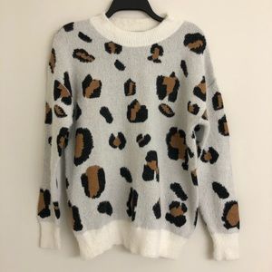 cheetah print sweater